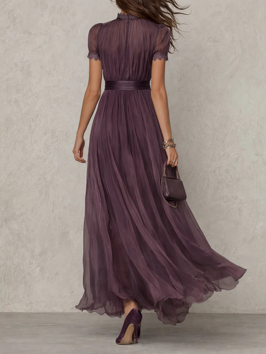 Lucia | Flowing Keyhole Maxi Dress
