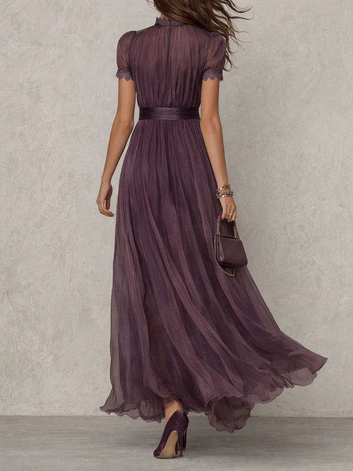 Lucia | Flowing Keyhole Maxi Dress