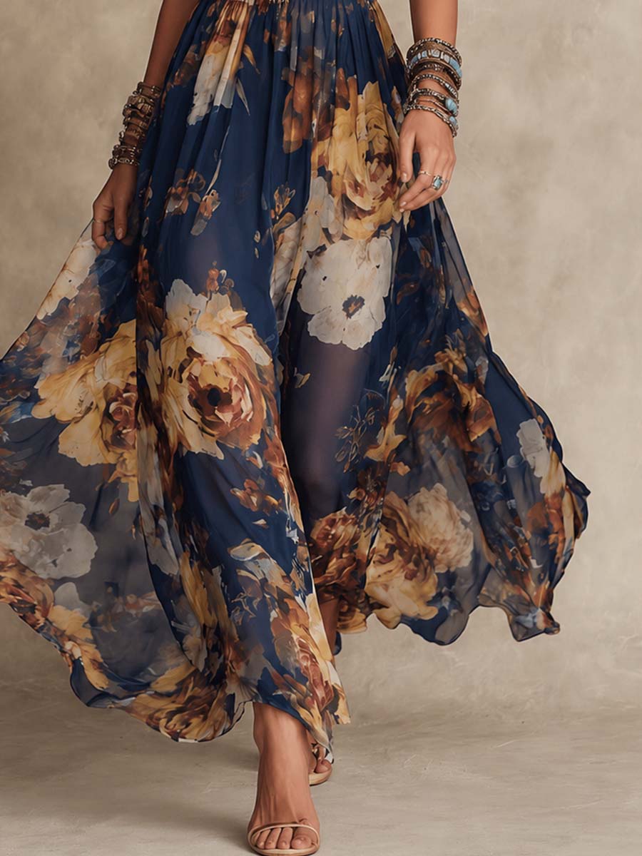 Beatrice | Painterly Floral Maxi Dress