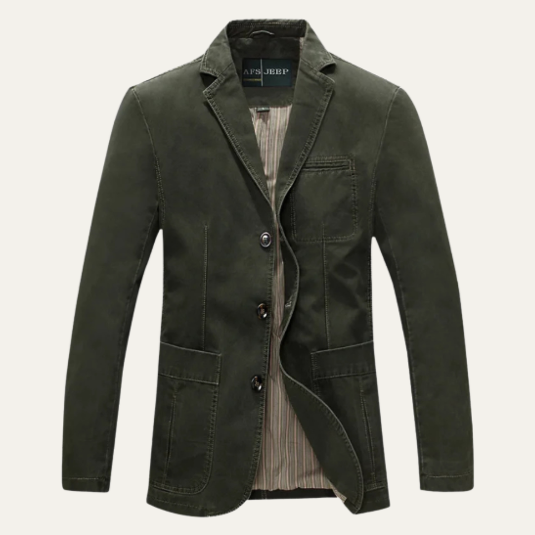 The Siracusa Men’s Casual Lightweight Slim Fit Cotton Blazer