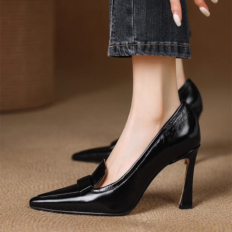 Leah | Pointed-Toe Block Heel Pumps
