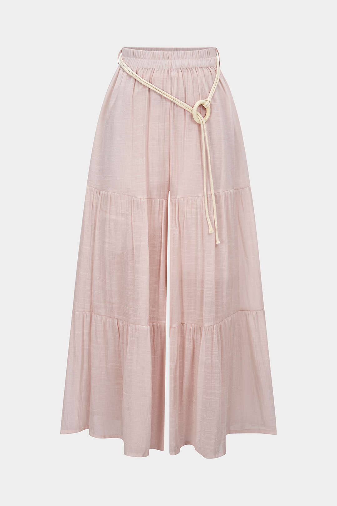 Anna | Ruched High Waist Wide Leg Pants
