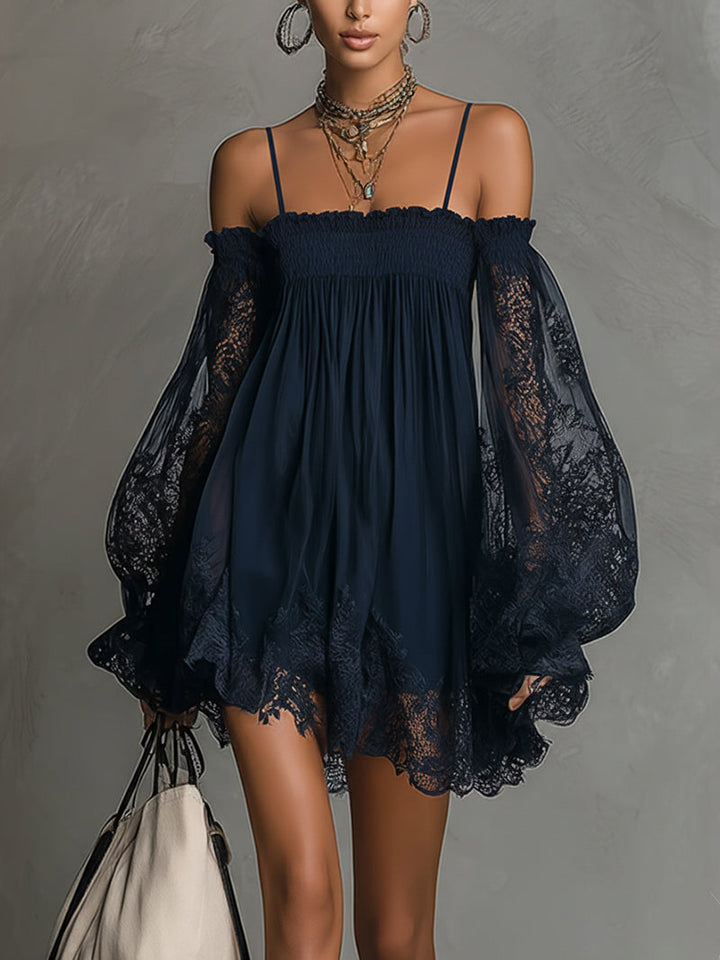 Tiara | Off-Shoulder Lace Mini Dress