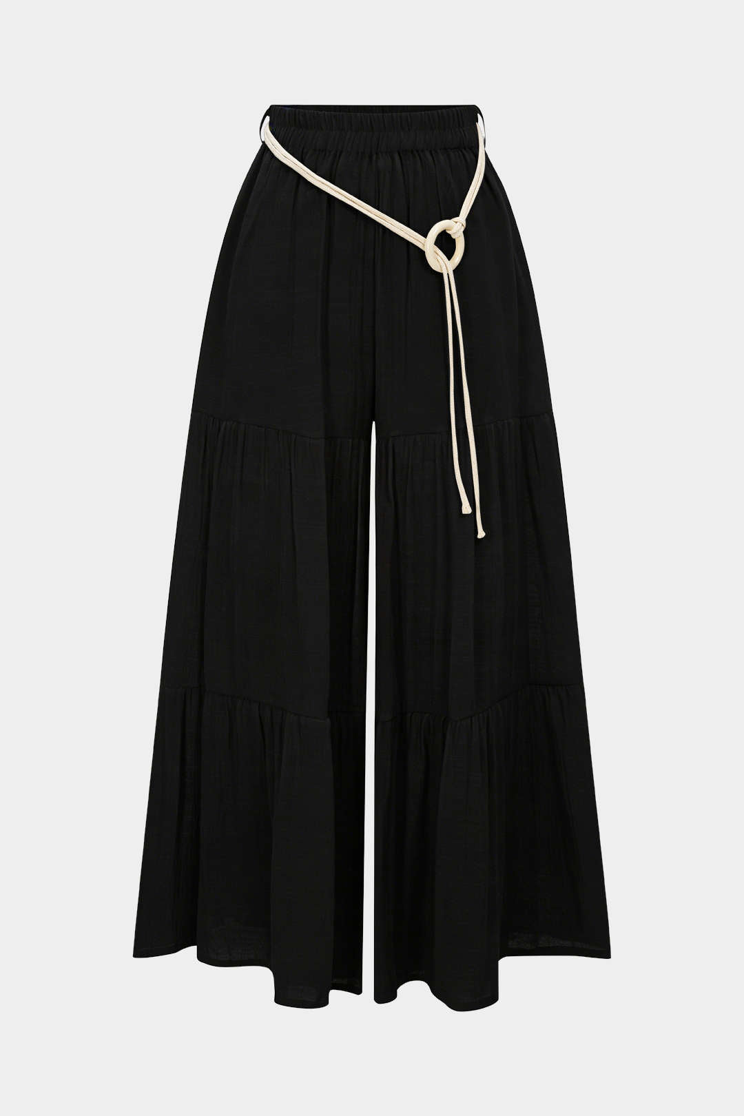 Anna | Ruched High Waist Wide Leg Pants