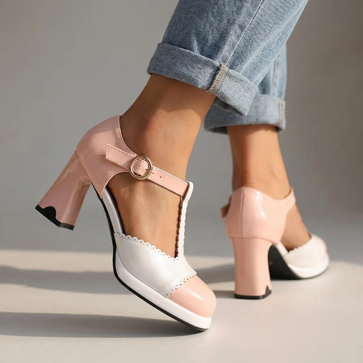 Cora T-Strap Heels