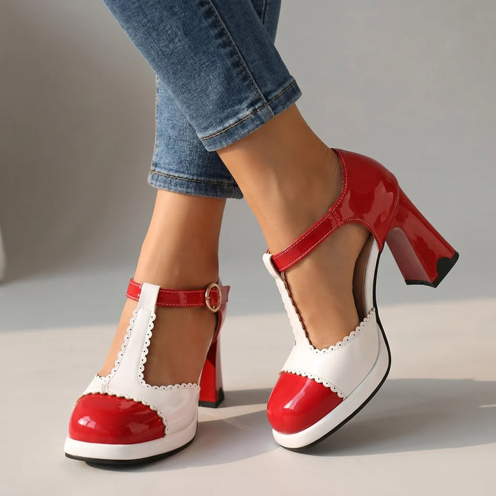 Cora T-Strap Heels