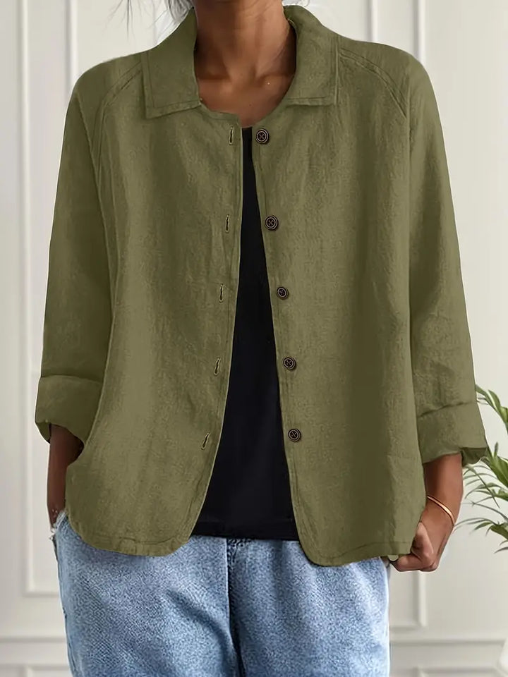 Sofia | Relaxed Button Front Layering Top