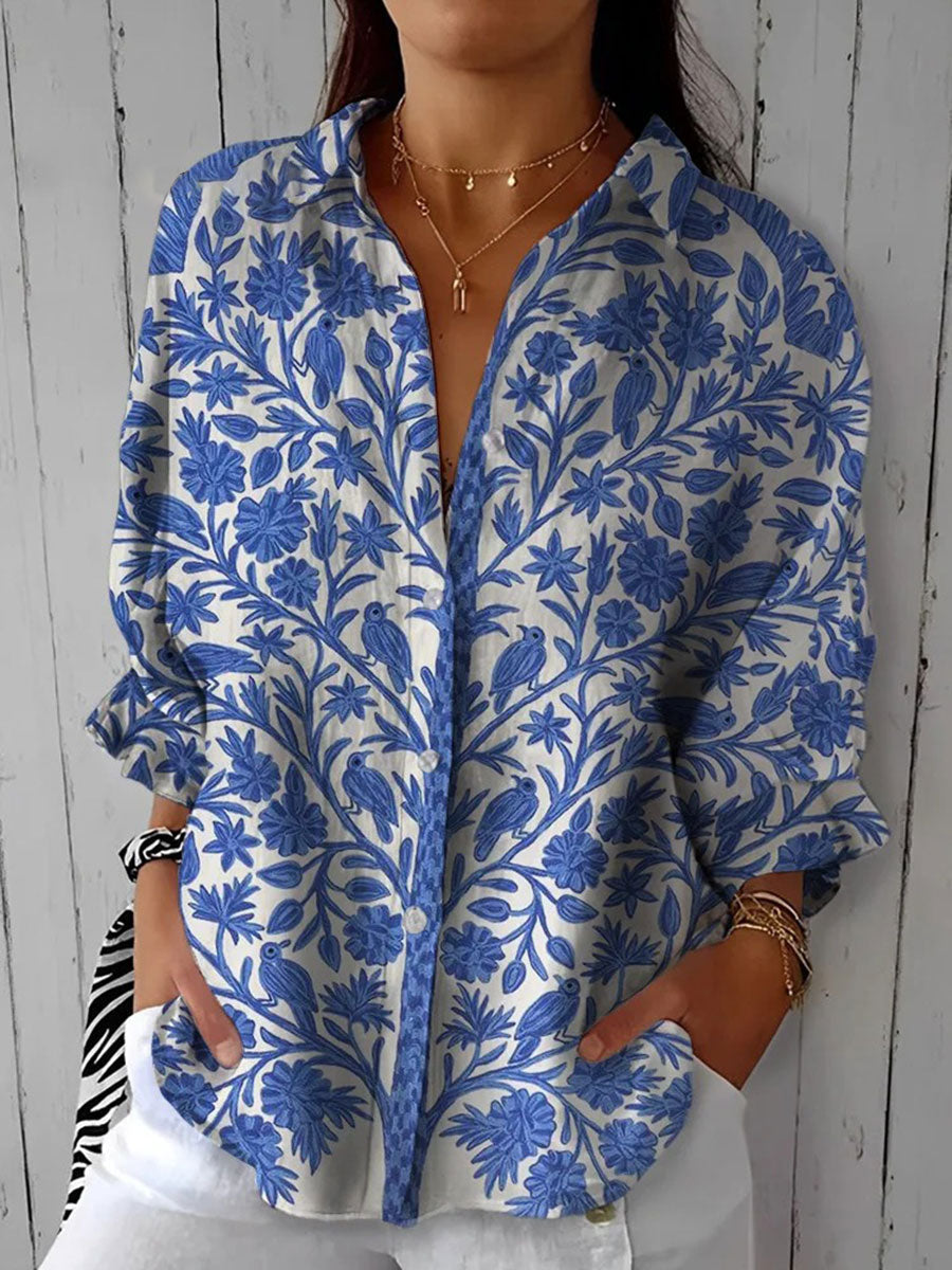 Ariane | Floral Print Button Blouse