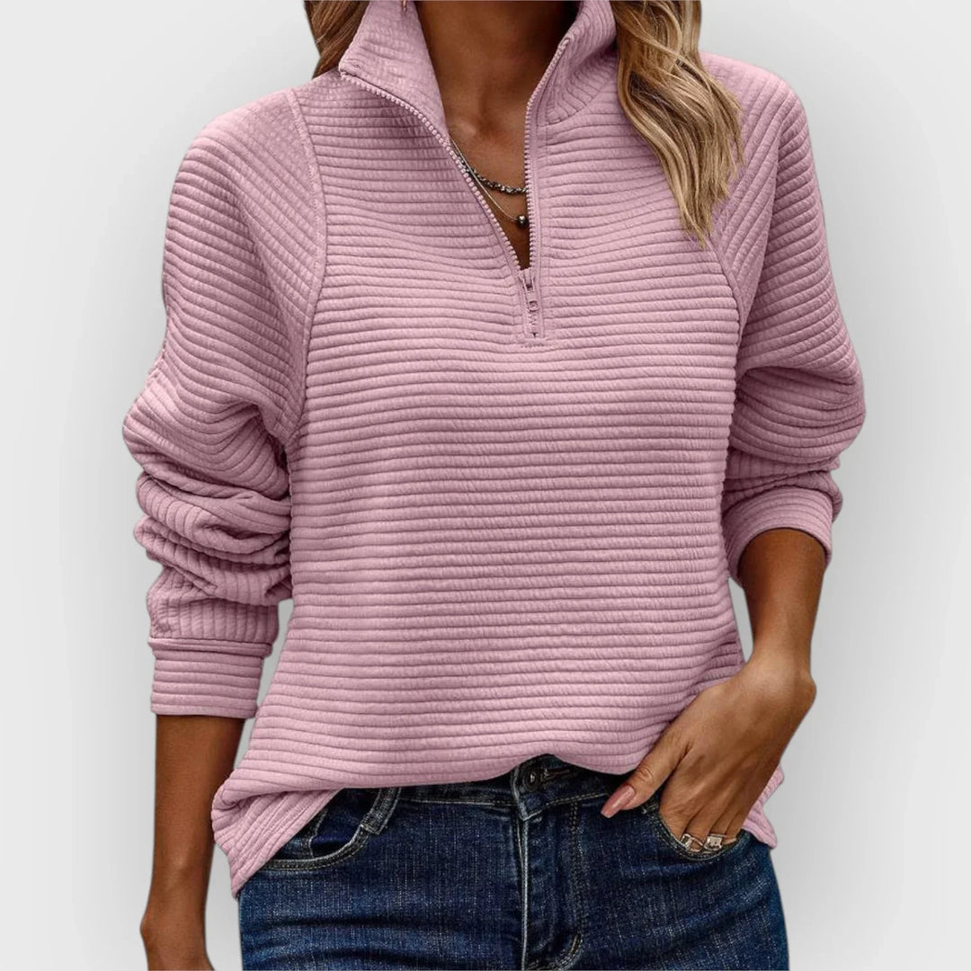 Olivia | Half-Zip Relaxed Pullover Top