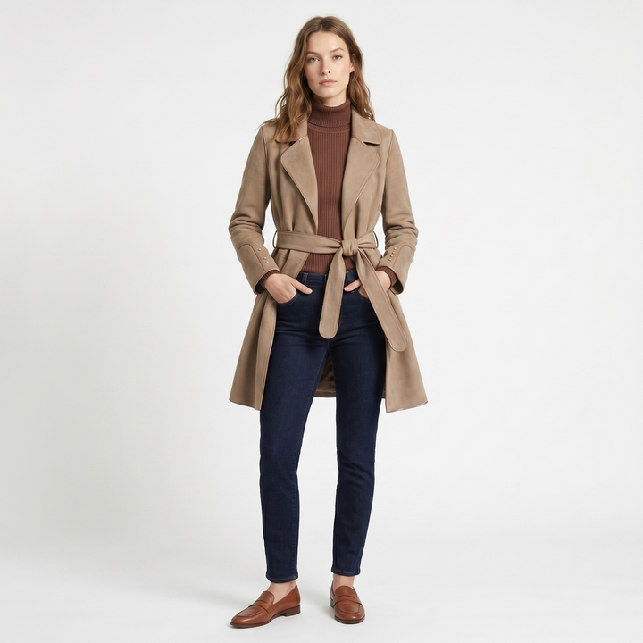 Camille | Belted Wrap Winter Coat