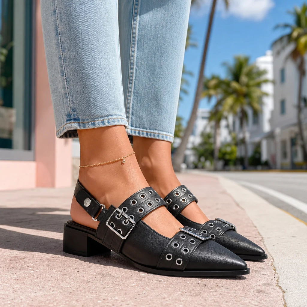 Sierra Buckle Heels