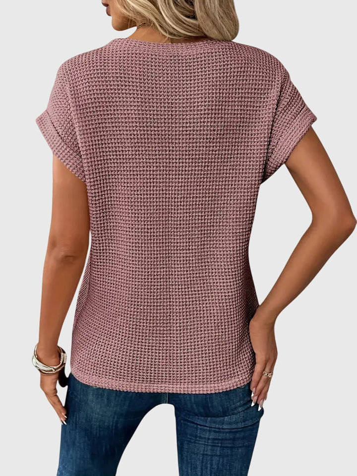 Isa™ | Chic Crew Neck Blouse for Any Occasion