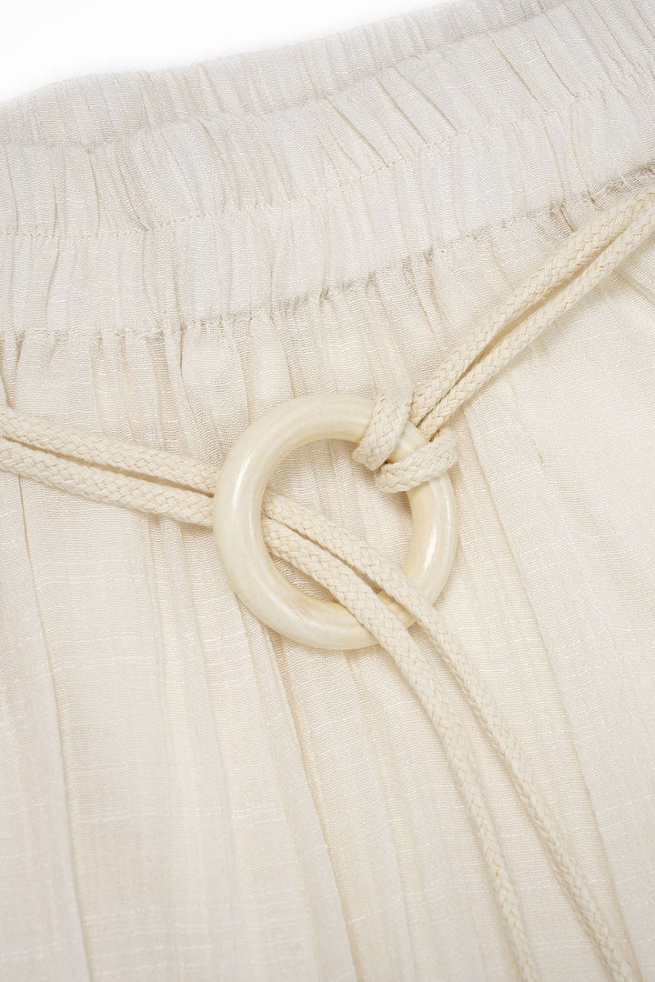 Anna | Ruched High Waist Wide Leg Pants