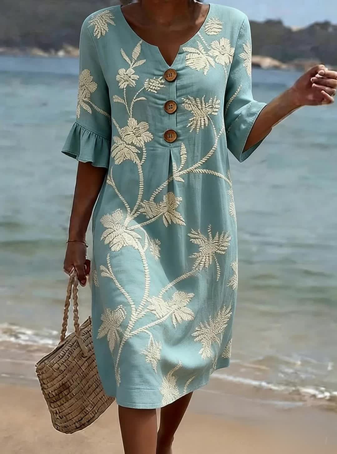 Ciara | Floral Relaxed Midi Dress