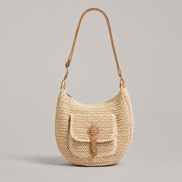 Candice | Woven Shoulder Carryall Bag