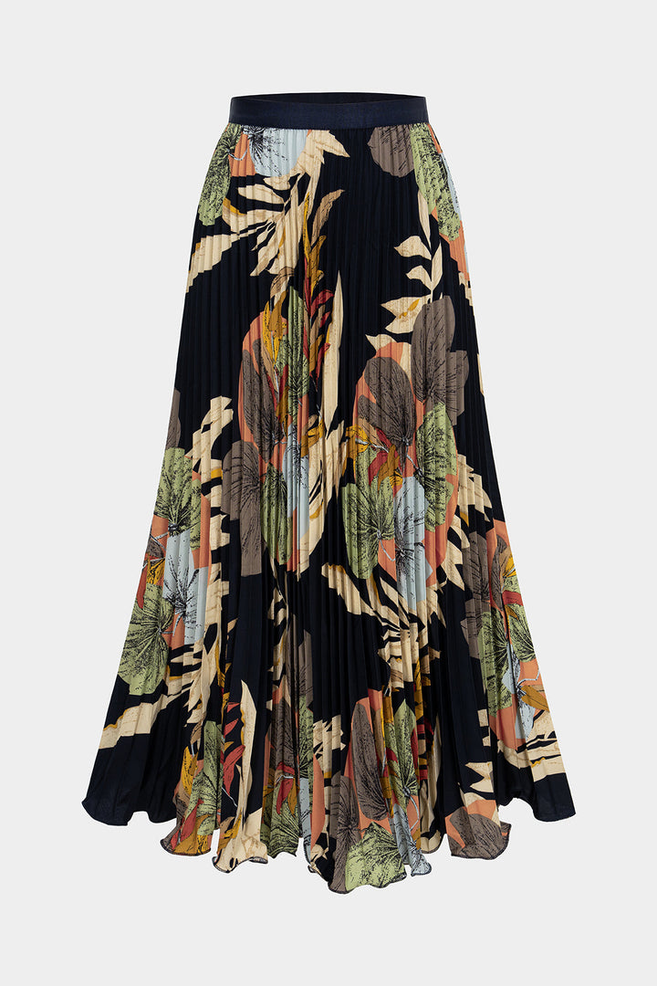 Lena | High Waist Pleated Maxi Skirt