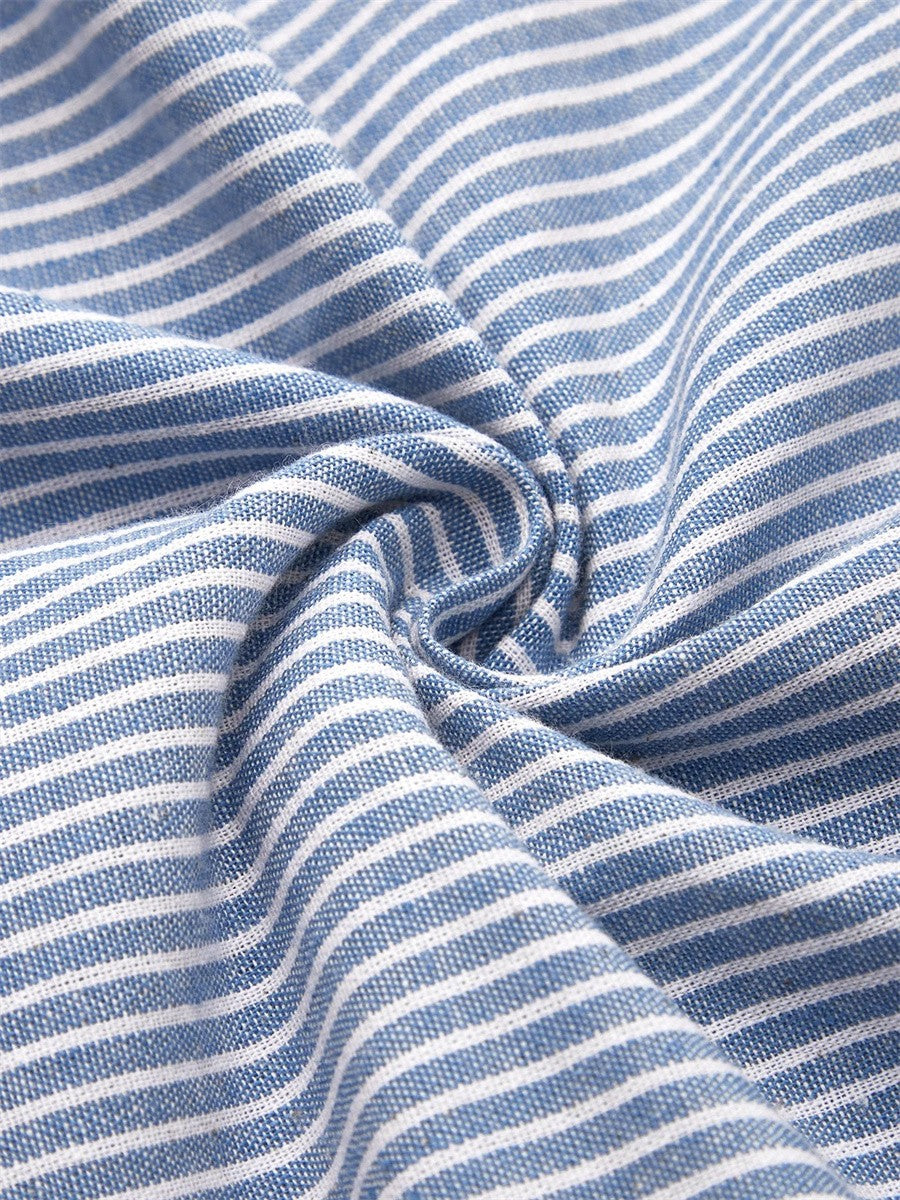Brienne | Striped Button Midi Dress