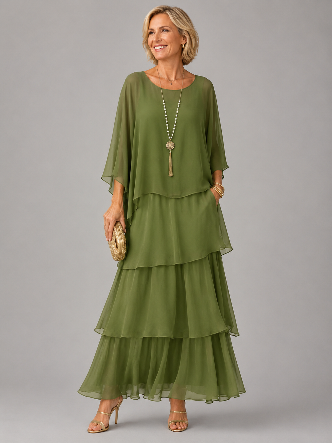 Yasmine | Tiered Flowing Maxi Dress