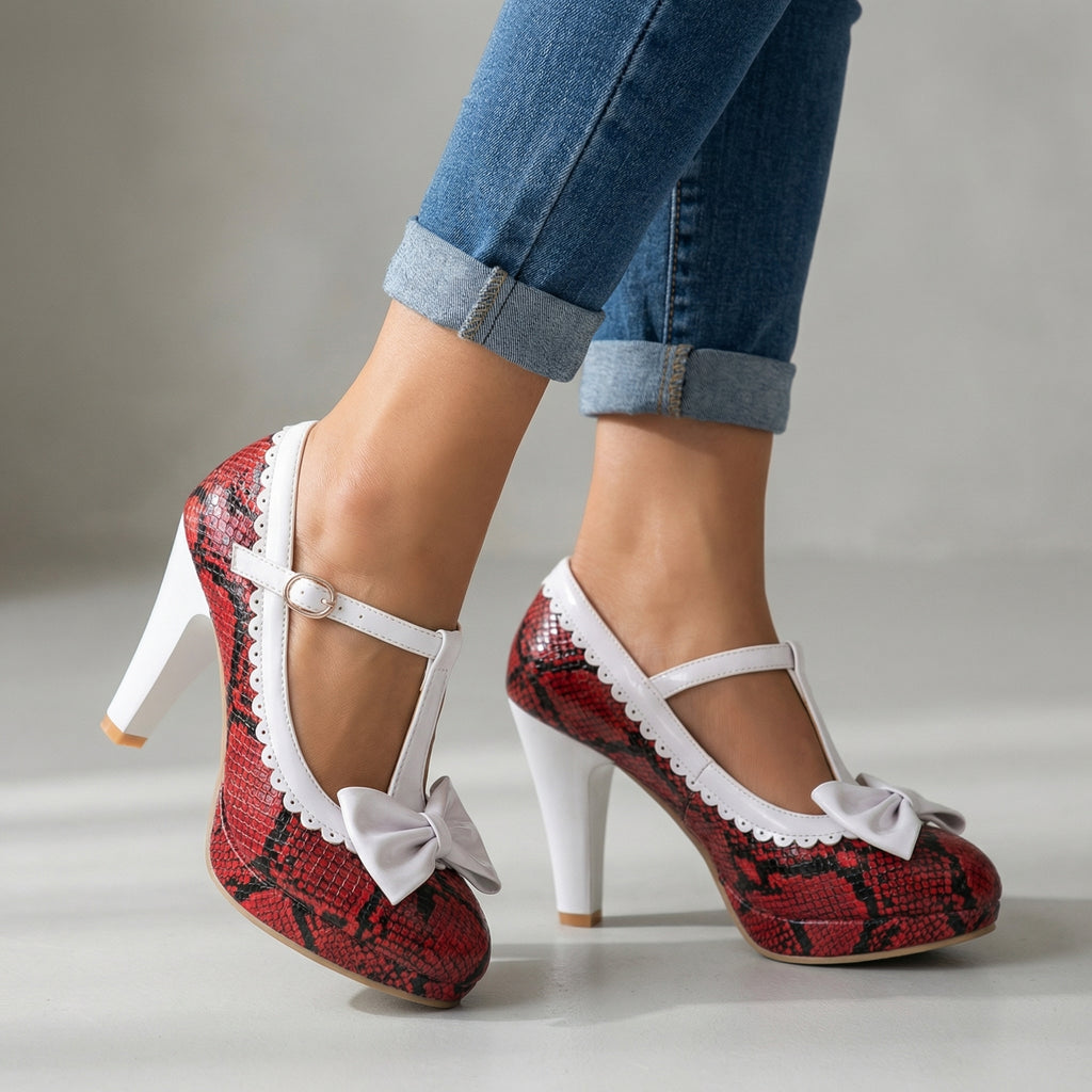 Emily Exotic Mary Jane Heels