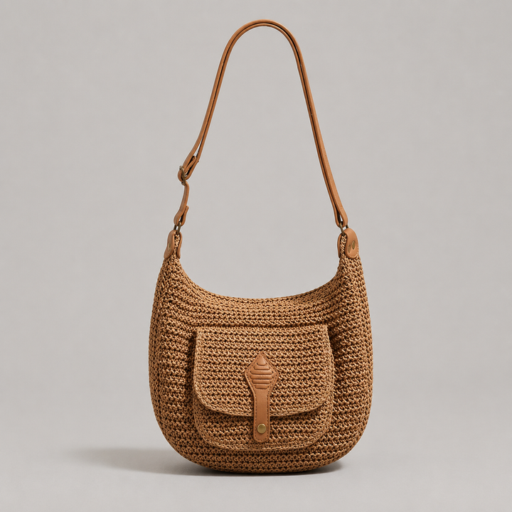Candice | Woven Shoulder Carryall Bag