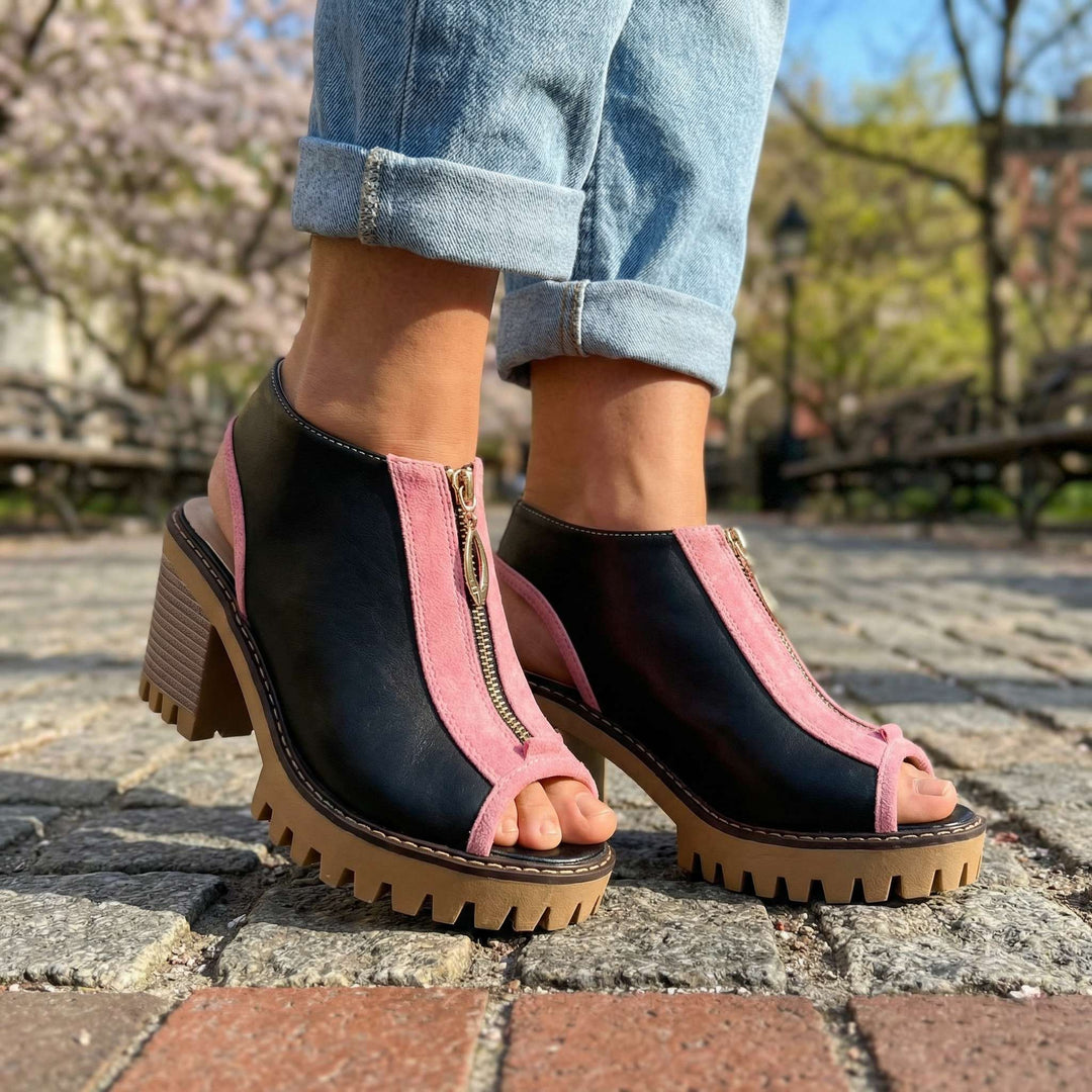 Savannah Zipper Heels