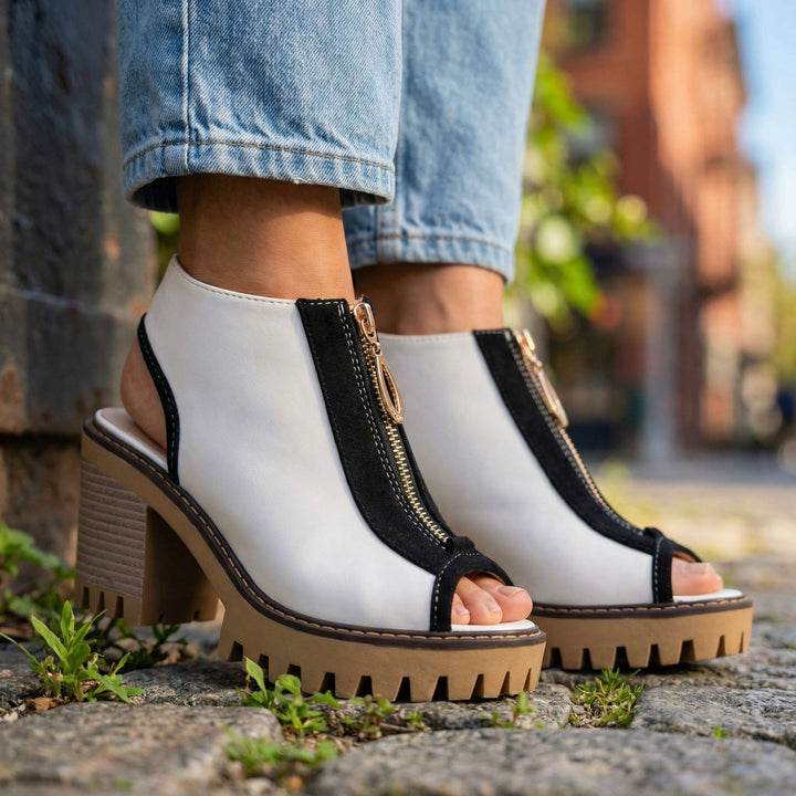 Savannah Zipper Heels