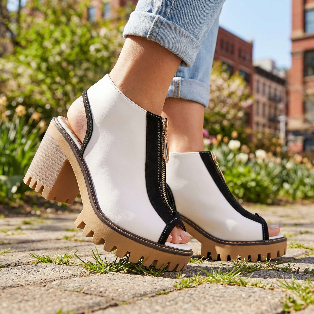 Savannah Zipper Heels