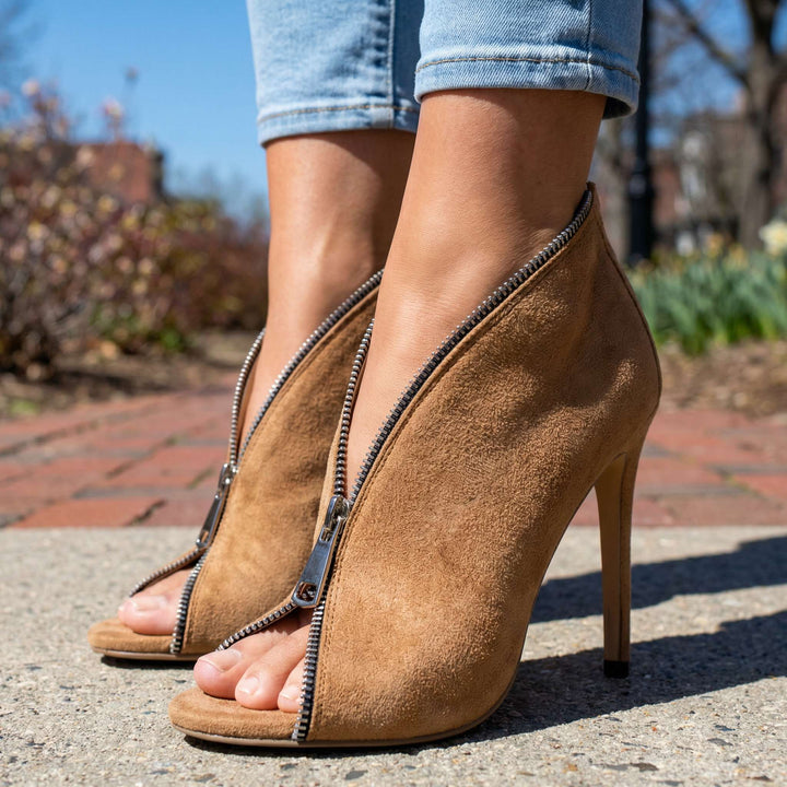 Serena Zipper Heels