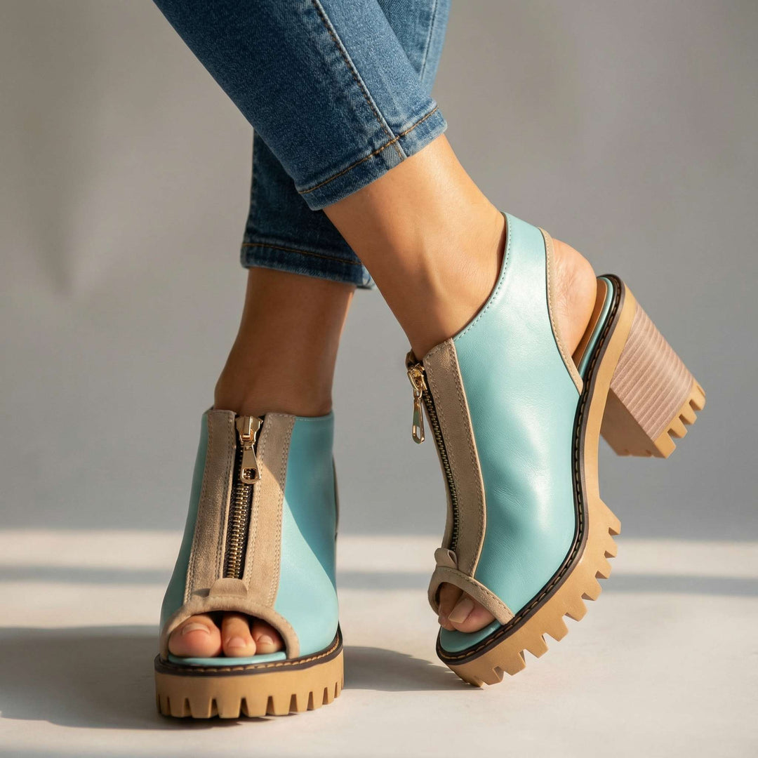 Savannah Zipper Heels