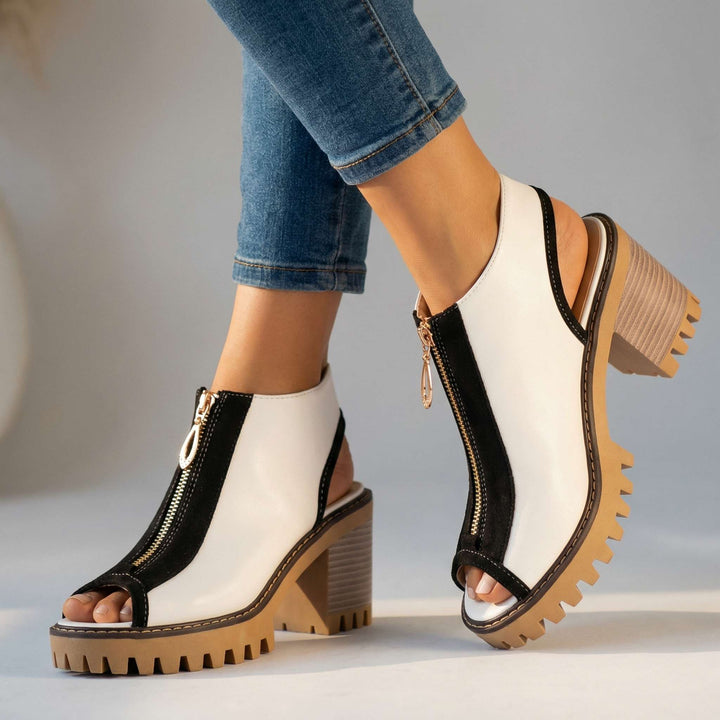 Savannah Zipper Heels