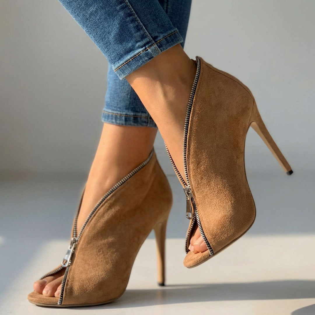 Serena Zipper Heels
