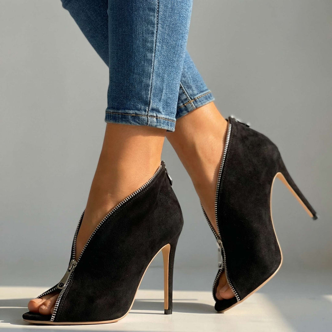 Serena Zipper Heels