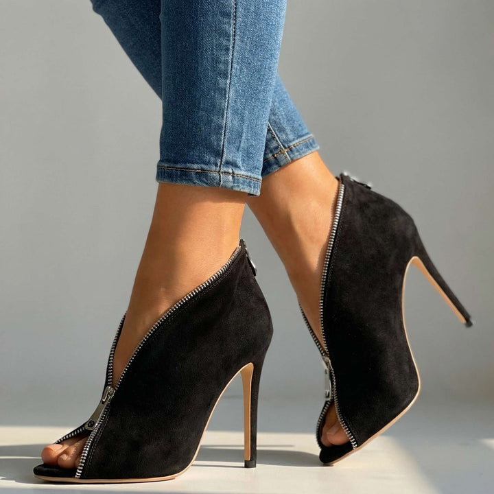 Serena Zipper Heels