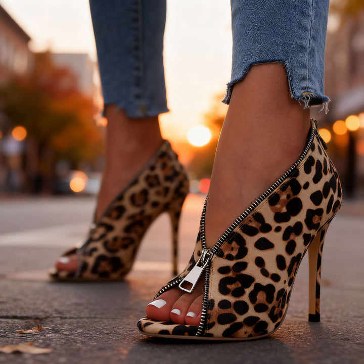 Serena Zipper Heels