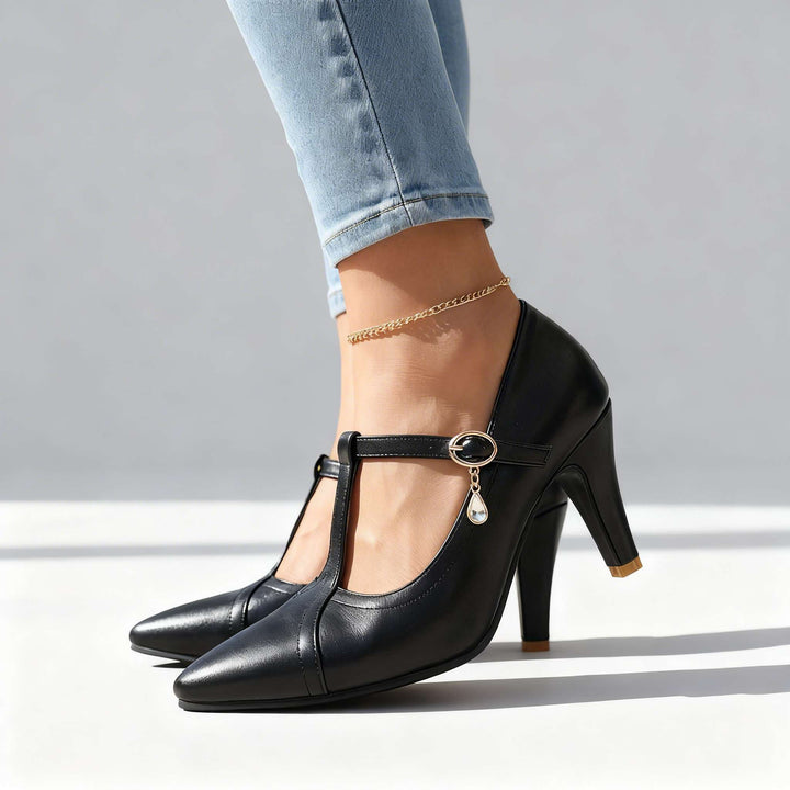 Victoria T-Strap Mary Jane Heel