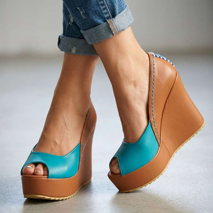 Lola Taylor Open Toe Wedges