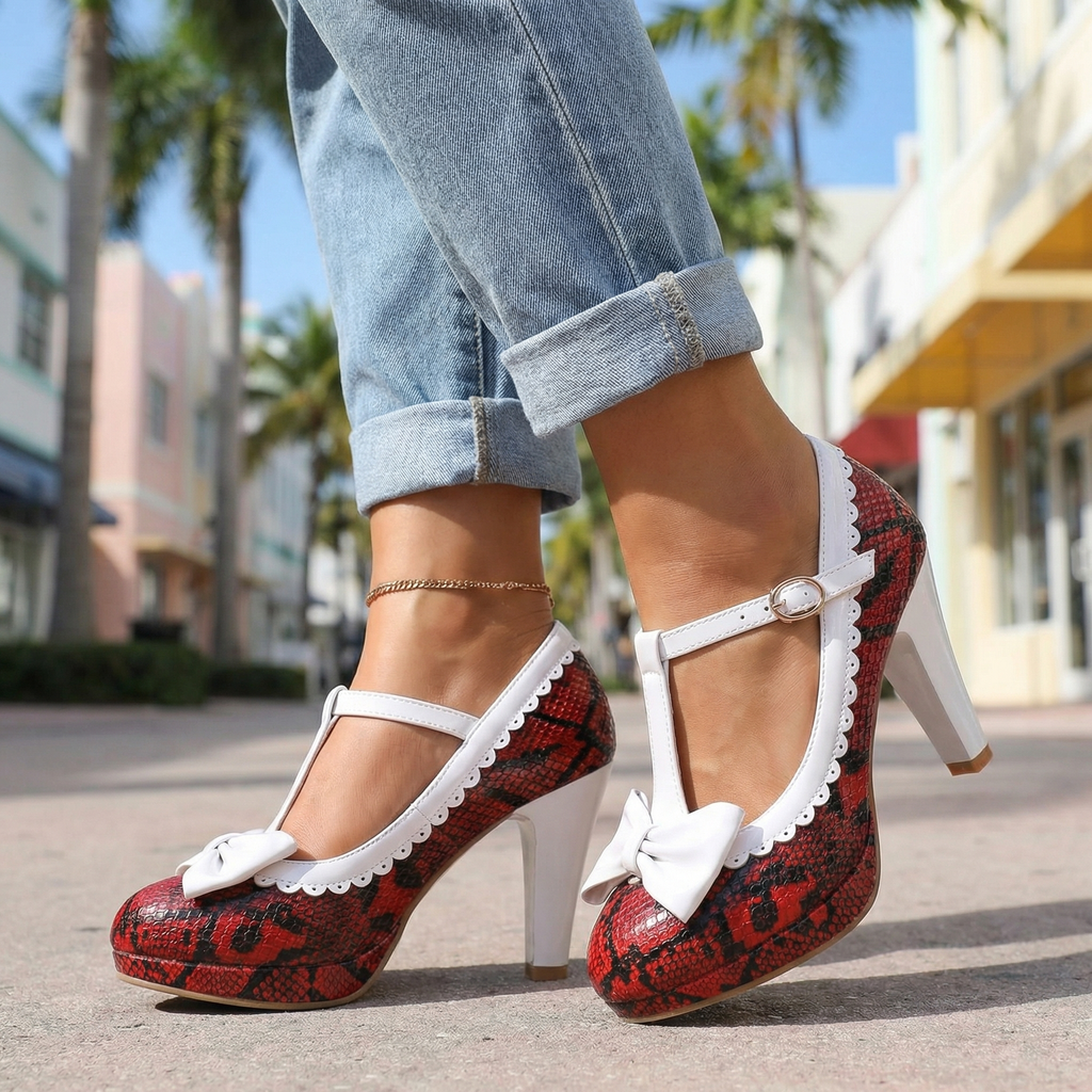 Emily Exotic Mary Jane Heels