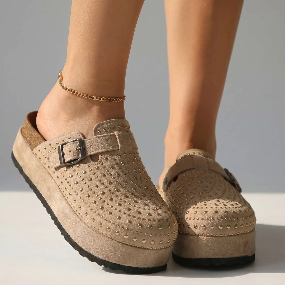 Helena Studded Platform Clogs