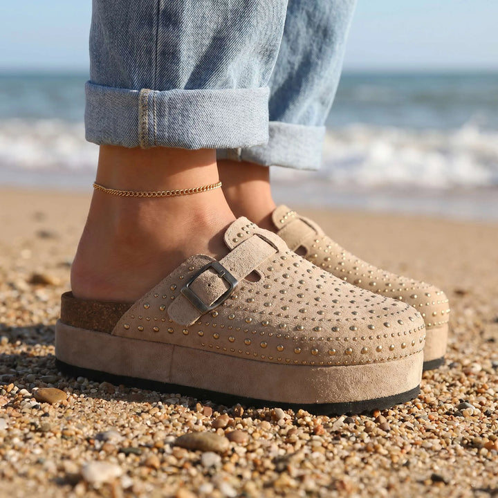 Helena Studded Platform Clogs