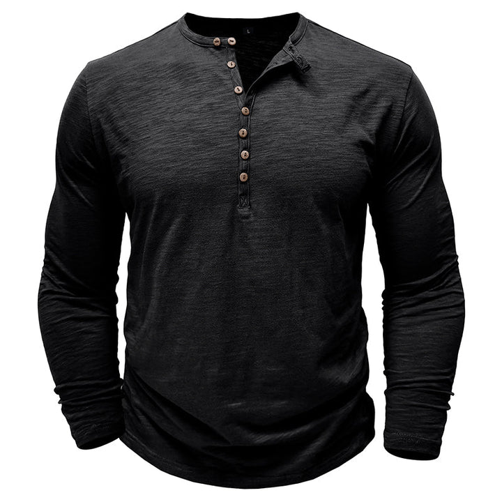 Gerald - Classic Long Sleeve Henley Shirt