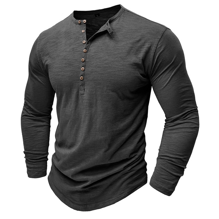 Gerald - Classic Long Sleeve Henley Shirt