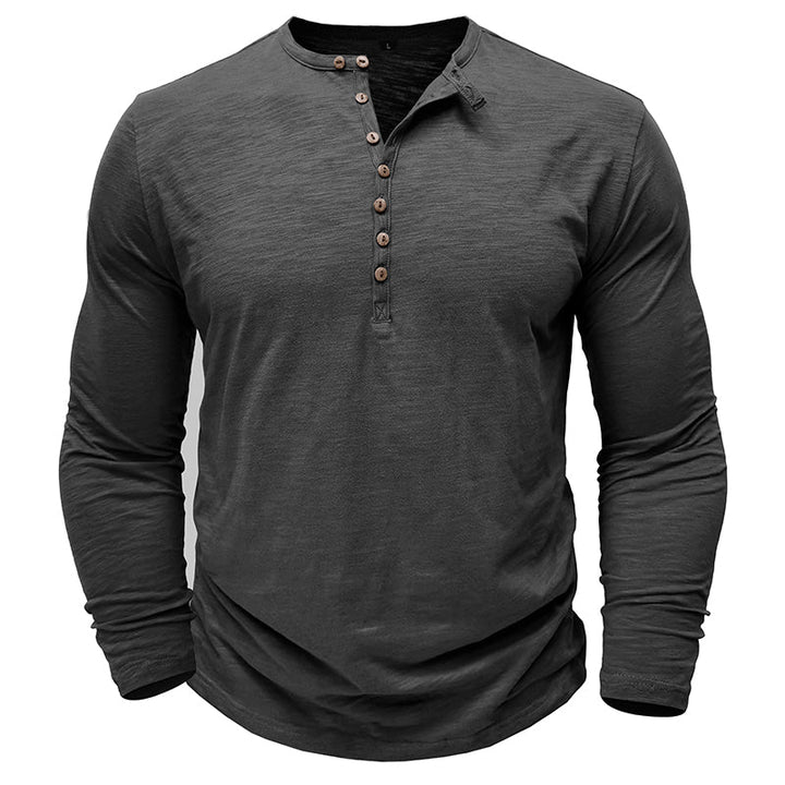 Gerald - Classic Long Sleeve Henley Shirt
