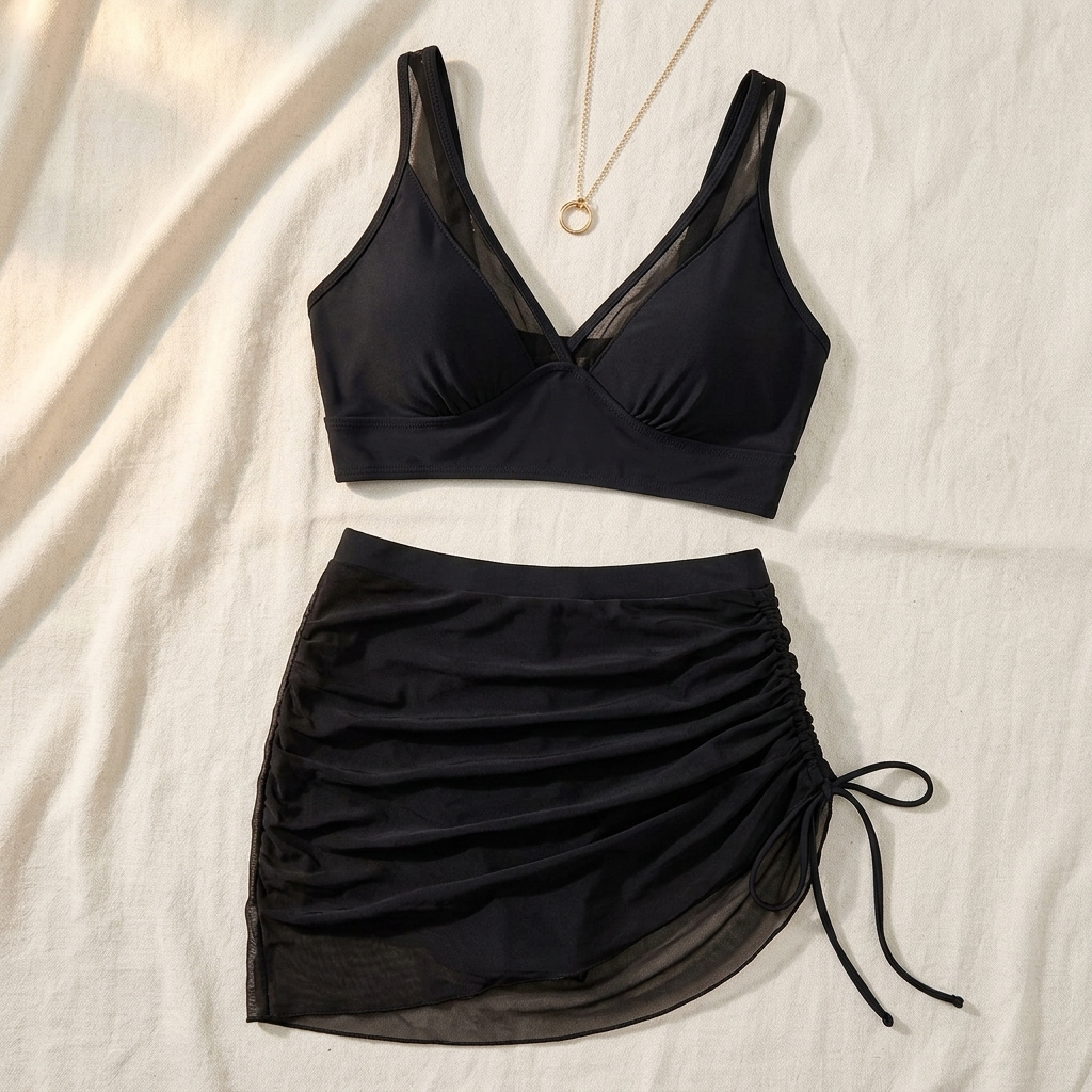Marella | High-Waist Bikini & Skirt Set