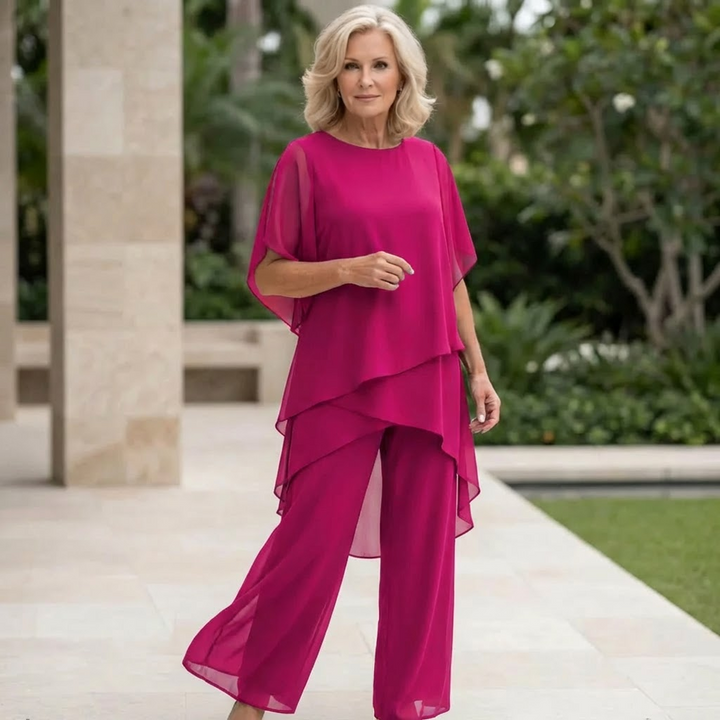 Claire | Draped Two-Piece Palazzo Set