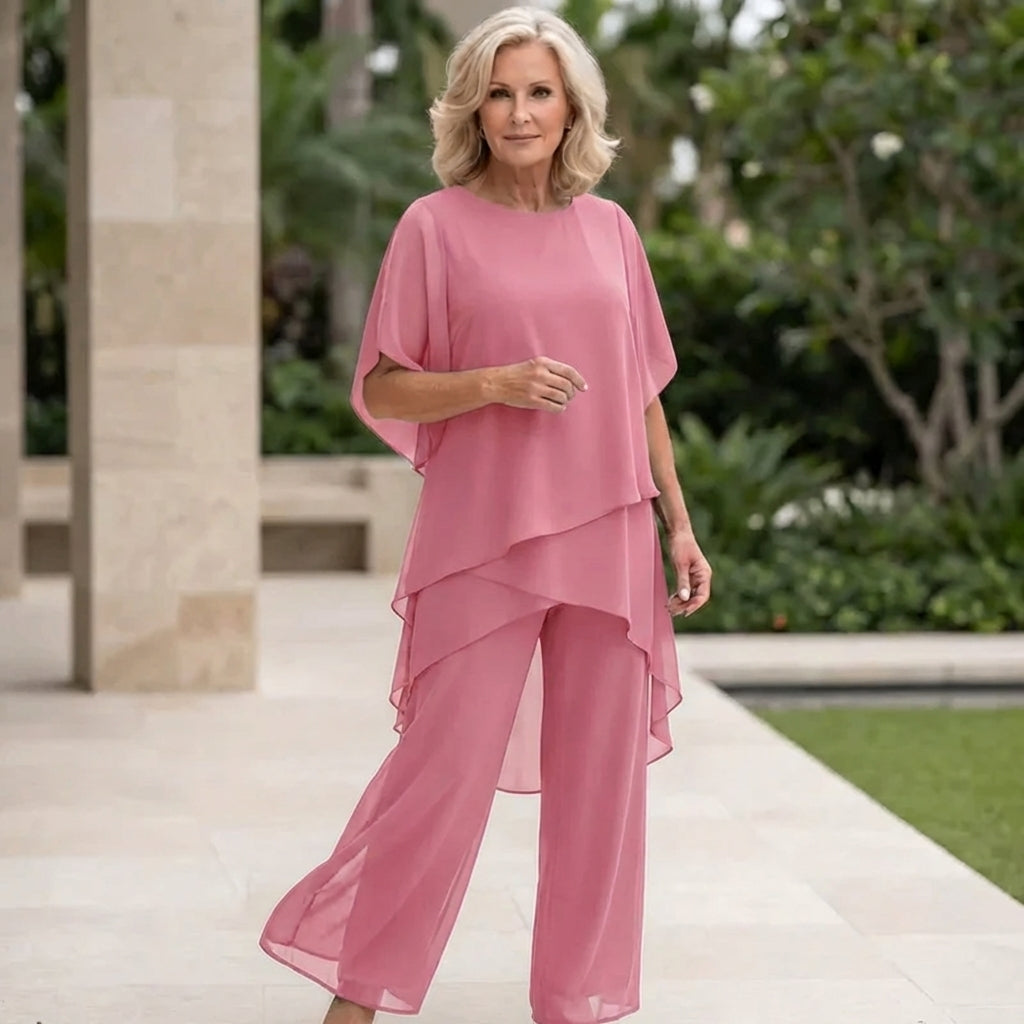 Claire | Draped Two-Piece Palazzo Set