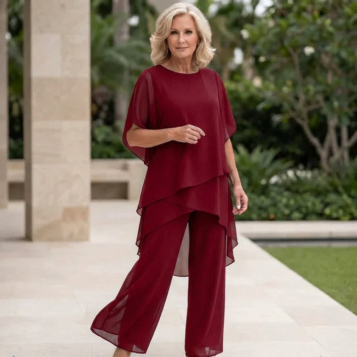 Claire | Draped Two-Piece Palazzo Set