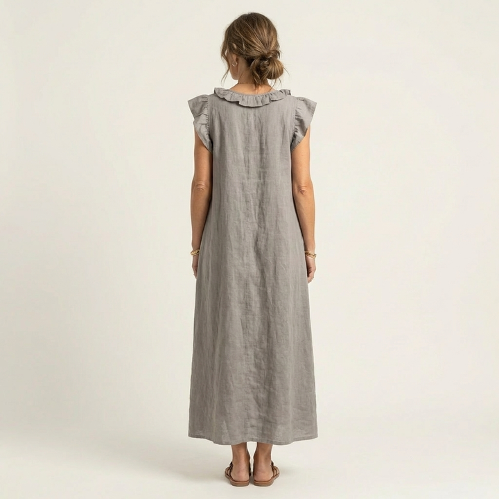 Rafaela | Ruffle V-Neck Maxi Dress