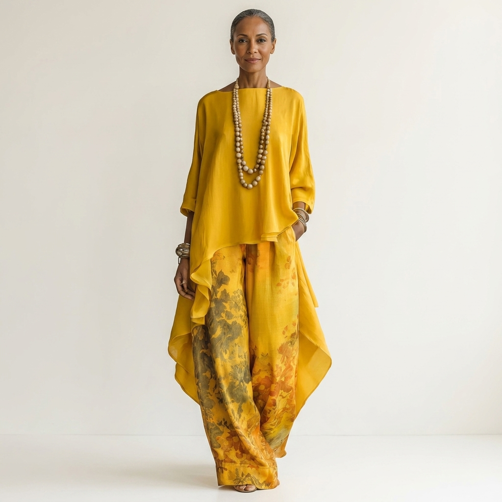 Roxanne | Asymmetrical Tunic Pant Set
