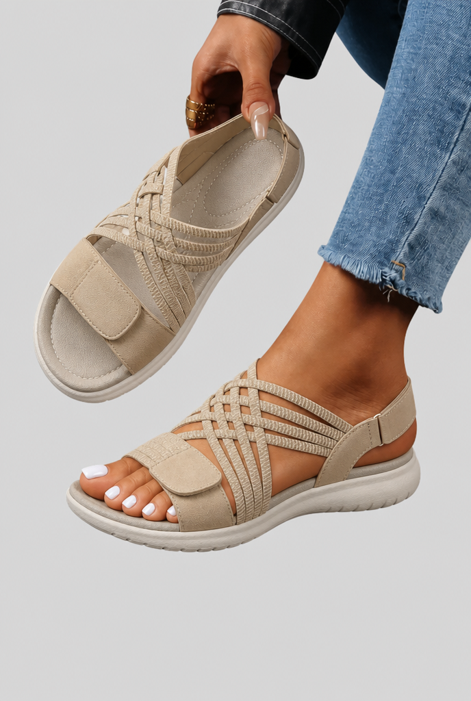 Valentina | Cross Strap Comfort Sandals