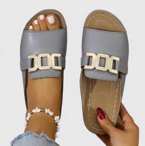 Joelle | Double Strap Slide Sandals